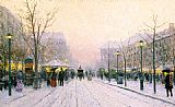 Thomas Kinkade Paris Snowfall painting